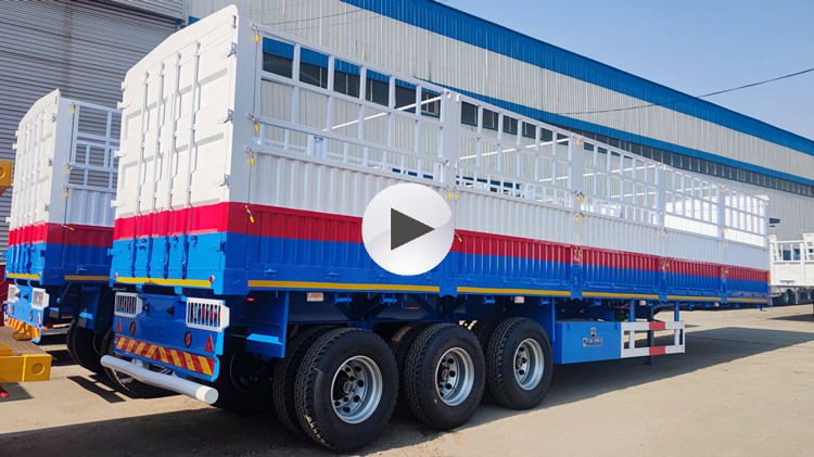 3 Axle Livestock Fence Semi Trailer in Cameroon Douala