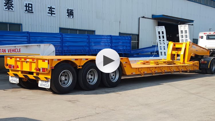 Tri Axle 80 Ton Lowboy Trailer for Sale in Cameroon Kribi