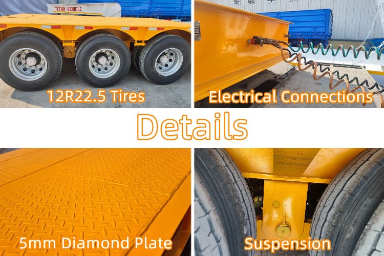 Tri Axle 80 Ton Lowboy Trailer for Sale in Cameroon Kribi