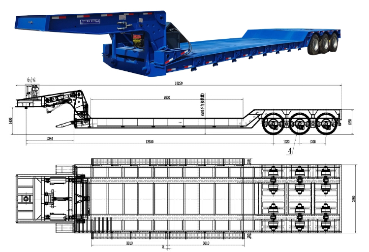 3 Line 6 Axle Removable Gooseneck Trailer for Sale in Cameroon
