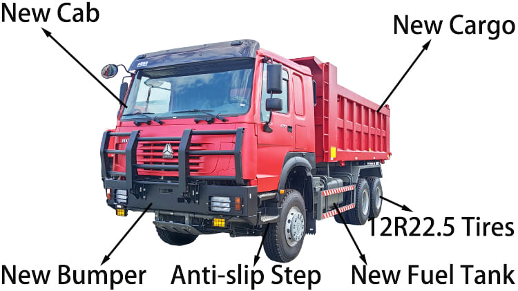 LHD Second Hand Howo Dump Truck for Sale in Cameroon