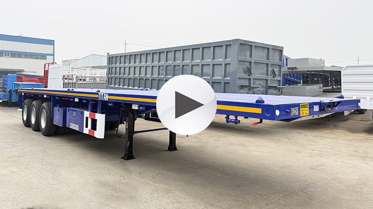 2025 New Tri Axle Flat Bed Semi Trailer for Sale in Cameroon Douala