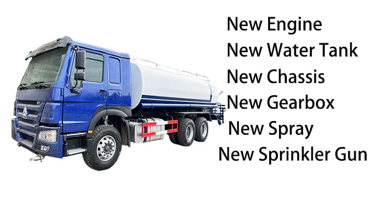 Second Hand Howo Water Tank Truck 371 HP for Sale in Cameroon Douala
