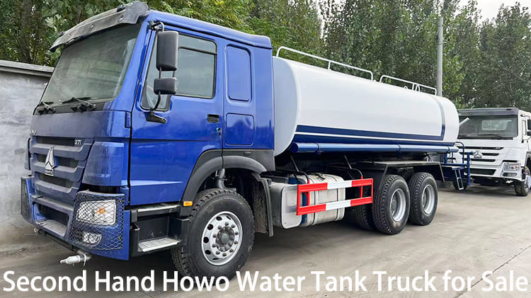 Second Hand Howo Water Tank Truck 371 HP for Sale in Cameroon Douala