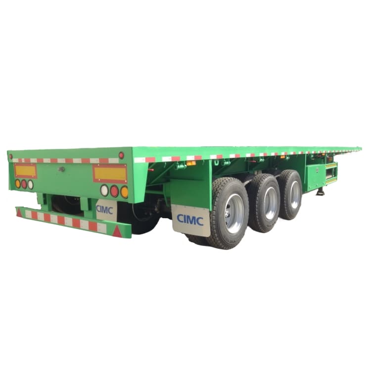 Cimc 40 Foot 3 Axle Flatbed Semi Trailer 
