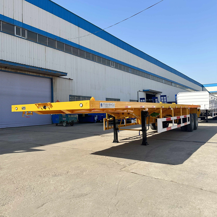 2 Axle 40Ft Flat Bed Semi Trailer
