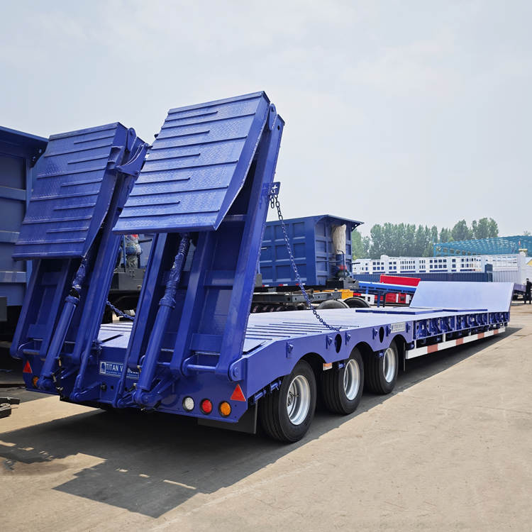 80 Tons Lowbed Semi Trailer 
