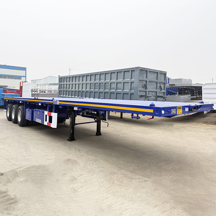 2025 New Tri Axle Flat Bed Semi Trailer