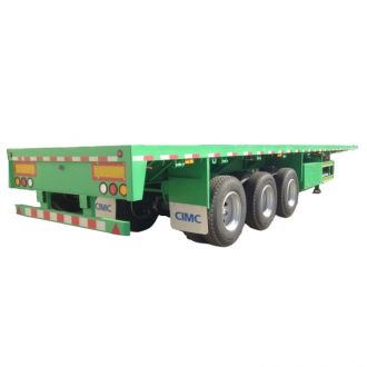 Cimc 40 Foot 3 Axle Flatbed Semi Trailer 