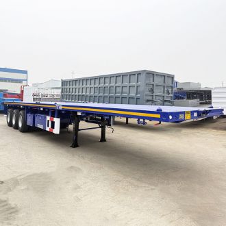 2025 New Tri Axle Flat Bed Semi Trailer